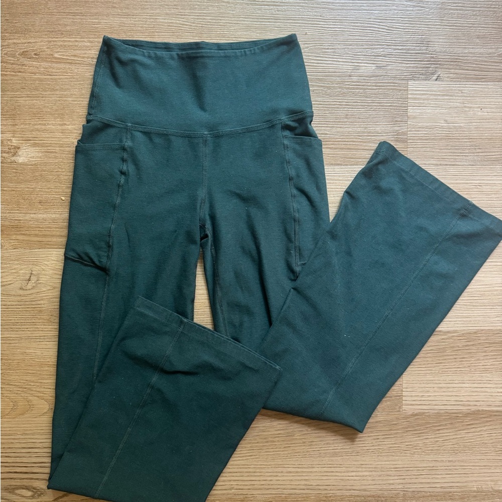 Beyond Yoga Spacedye Practice High Waisted Bootcut Pant - Forest Green